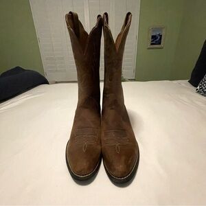 Brown Leather Western Boots by Ariat